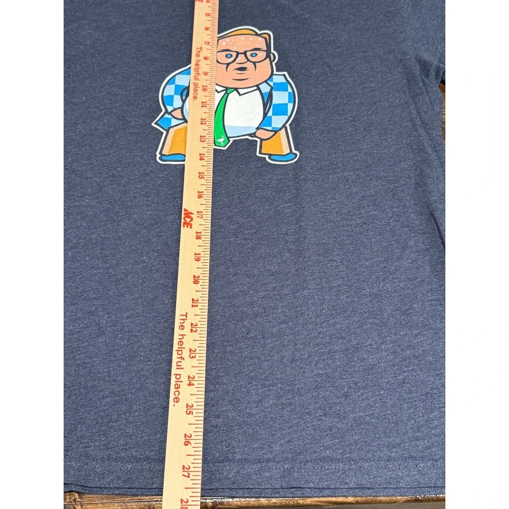 CHIVE TEES Men's Navy‎ Graphic T-Shirt Funny Cartoon Character Tee Size Large
